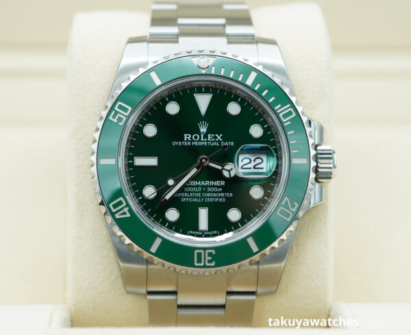 Rolex 116610LV SUBMARINER HULK GREEN DIAL GREEN BEZEL 40MM 2018 FULL SET