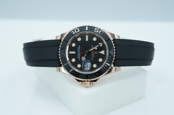 Rolex 126655 YACHTMASTER EVEROSE GOLD OYSTERFLEX 40MM 2020 WARRANTY FULL SET - Image 8