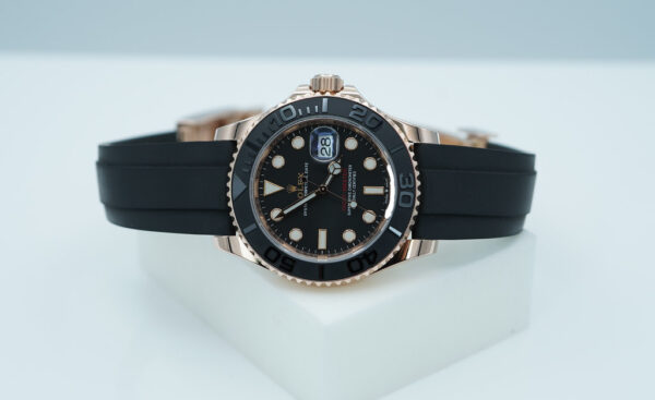 Rolex 126655 YACHTMASTER EVEROSE GOLD OYSTERFLEX 40MM 2020 WARRANTY FULL SET - Image 9