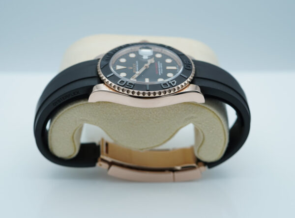 Rolex 126655 YACHTMASTER EVEROSE GOLD OYSTERFLEX 40MM 2020 WARRANTY FULL SET - Image 4
