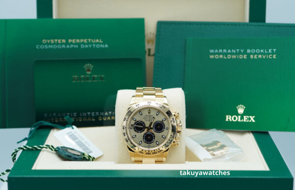 Rolex 116508 DAYTONA YML 18K YELLOW GOLD CHAMPAGNE BLACK SUB DIAL 2021 FULL SET - Image 2