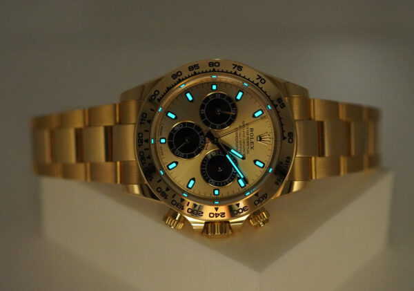 Rolex 116508 DAYTONA YML 18K YELLOW GOLD CHAMPAGNE BLACK SUB DIAL 2021 FULL SET - Image 11
