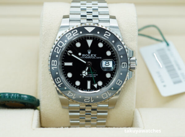 BRAND NEW Rolex 126710GRNR GMT MASTER II BLACK GREY BEZEL JUBILEE BAND 2024 FULL SET