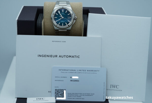BRAND NEW IWC Iw328903 INGENIEUR AQUA GREEN AUTOMATIC 40MM 2024 FULL SET - Image 2