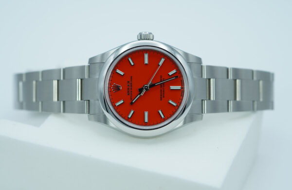 Rolex 277200 OYSTER PERPETUAL 31 CORAL RED DIAL 2022 WARRANTY FULL SET - Image 10
