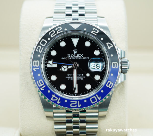 Rolex 126710BLNR GMT MASTER 2 BLACK BLUE BEZEL JUBILEE 2023 WARRANTY FULL SET