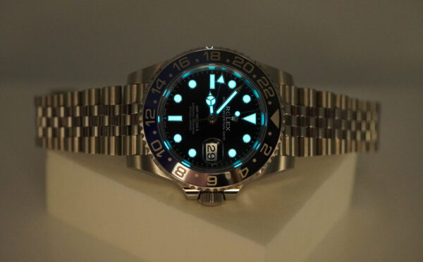 Rolex 126710BLNR GMT MASTER 2 BLACK BLUE BEZEL JUBILEE 2023 WARRANTY FULL SET - Image 11