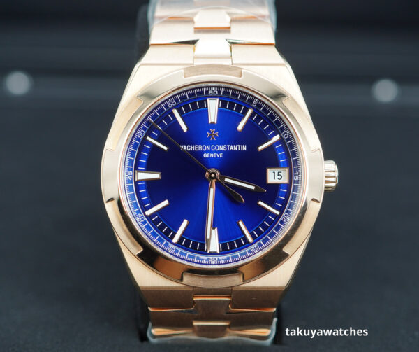 Vacheron CONSTANTIN OVERSEAS ROSE GOLD BLUE DIAL 4500V 2022 WARRANTY FULL SET