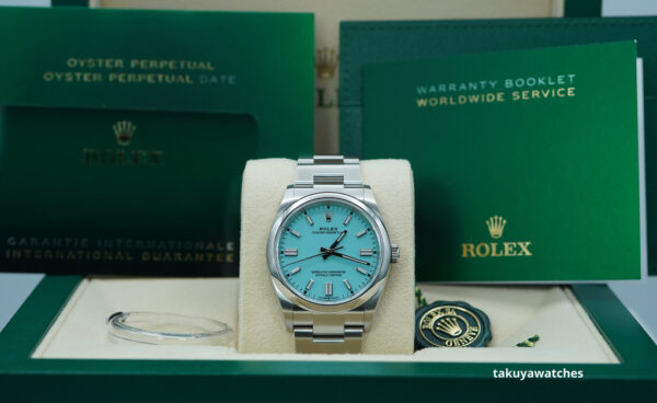 BRAND NEW Rolex 126000 OYSTER PERPETUAL 36 TURQUOISE BLUE DIAL 2024 FULL SET - Image 2