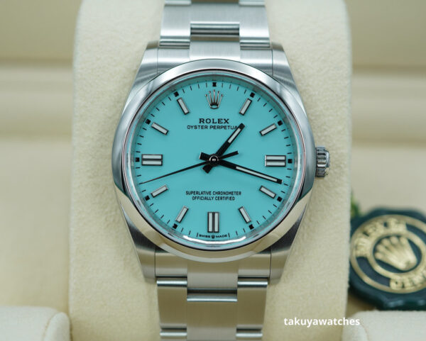 BRAND NEW Rolex 126000 OYSTER PERPETUAL 36 TURQUOISE BLUE DIAL 2024 FULL SET