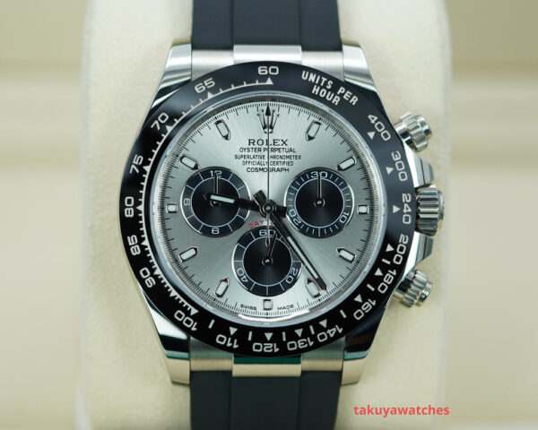 Rolex 116519LN DAYTONA 18K WHITE GOLD OYSTERFLEX STEEL DIAL 2023 COMPLETE SET