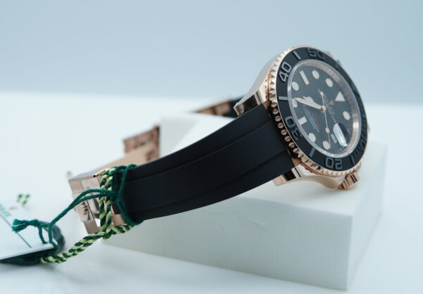 BRAND NEW Rolex 126655 YACHTMASTER 18K ROSE GOLD OYSTERFLEX 40MM 2024 FULL SET - Image 5