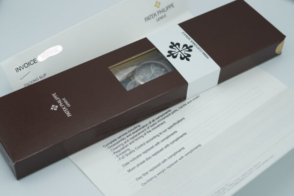 Patek PHILIPPE 5396G WHITE GOLD ANNUAL CALENDAR GREY DIAL MOONPHASE FULL SET - Image 3