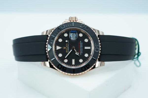 BRAND NEW Rolex 126655 YACHTMASTER 18K ROSE GOLD OYSTERFLEX 40MM 2024 FULL SET - Image 10