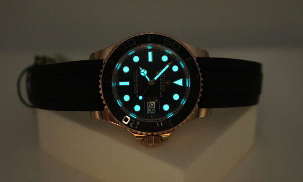BRAND NEW Rolex 126655 YACHTMASTER 18K ROSE GOLD OYSTERFLEX 40MM 2024 FULL SET - Image 11