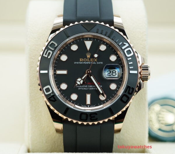 BRAND NEW Rolex 126655 YACHTMASTER 18K ROSE GOLD OYSTERFLEX 40MM 2024 FULL SET
