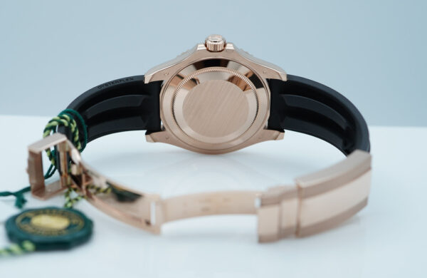 BRAND NEW Rolex 126655 YACHTMASTER 18K ROSE GOLD OYSTERFLEX 40MM 2024 FULL SET - Image 8