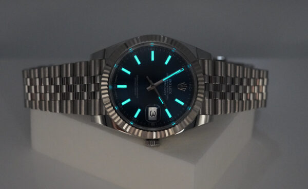 Rolex 126334 DATEJUST 41 FLUTED BEZEL BLUE STICK DIAL JUBILEE COMPLETE SET - Image 11