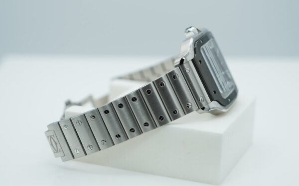 Cartier SANTOS DE CARTIER LARGE MODEL STEEL BLACK ADLC BEZEL AUTOMATIC FULL SET - Image 6