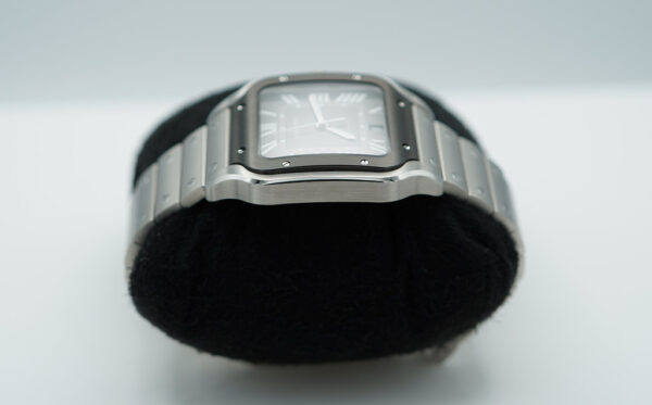 Cartier SANTOS DE CARTIER LARGE MODEL STEEL BLACK ADLC BEZEL AUTOMATIC FULL SET - Image 4