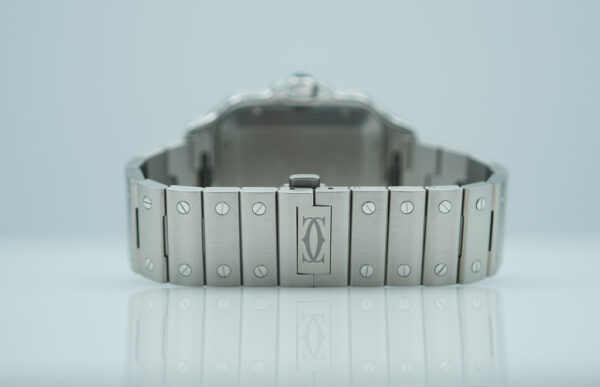 Cartier SANTOS DE CARTIER LARGE MODEL STEEL BLACK ADLC BEZEL AUTOMATIC FULL SET - Image 7