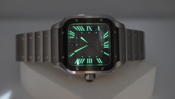 Cartier SANTOS DE CARTIER LARGE MODEL STEEL BLACK ADLC BEZEL AUTOMATIC FULL SET - Image 11