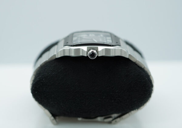Cartier SANTOS DE CARTIER LARGE MODEL STEEL BLACK ADLC BEZEL AUTOMATIC FULL SET - Image 3