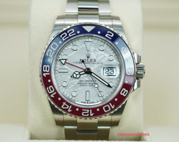 Rolex 126719BLRO GMT MASTER 2 WHITE GOLD PEPSI METEORITE DIAL 2023 FULL SET