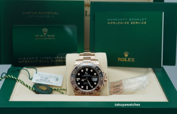 Rolex 126715CHNR GMT MASTER II 18K ROSE GOLD ROOTBEER CERAMIC 2023 COMPLETE SET - Image 2
