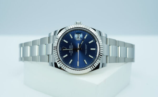 Rolex 126334 DATEJUST 41 FLUTED BEZEL BLUE STICK DIAL OYSTER BAND COMPLETE SET - Image 10