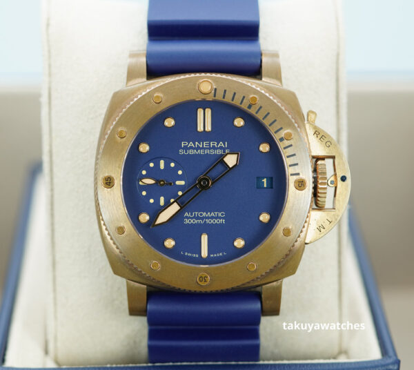 Panerai PAM 1074 SUBMERSIBLE BRONZO BLU ABISSO 42MM 2023 WARRANTY FULL SET