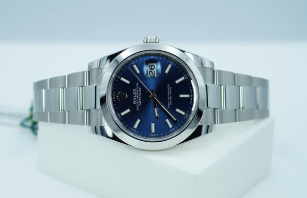 BRAND NEW Rolex 126300 DATEJUST 41 BLUE STICK DIAL OYSTER BAND 2024 COMPLETE SET - Image 10