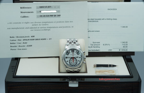 Patek PHILIPPE 5960/1A ANNUAL CALENDAR CHRONOGRAPH SERVICED 2024 FULL SET - Image 2