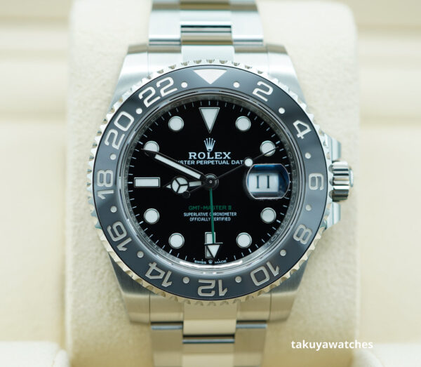 Rolex 126710GRNR GMT MASTER II BLACK GREY BEZEL OYSTER BAND 2024 FULL SET