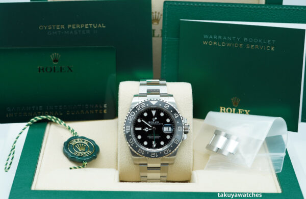 Rolex 126710GRNR GMT MASTER II BLACK GREY BEZEL OYSTER BAND 2024 FULL SET - Image 2