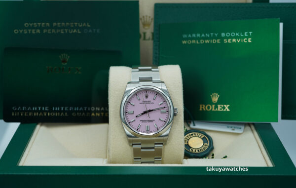 BRAND NEW Rolex 126000 OYSTER PERPETUAL 36 CANDY PINK DIAL 2024 COMPLETE SET - Image 2