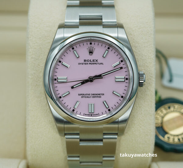 BRAND NEW Rolex 126000 OYSTER PERPETUAL 36 CANDY PINK DIAL 2024 COMPLETE SET