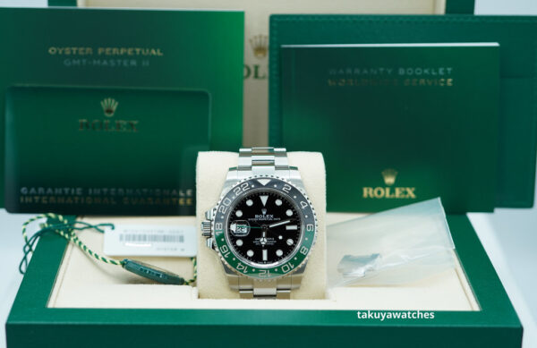 Rolex 126720VTNR GMT MASTER 2 LEFTY SPRITE GREEN BLACK BEZEL OYSTER FULL SET - Image 2