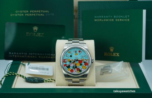 Rolex 124300 OYSTER PERPETUAL CELEBRATION DIAL 2024 WARRANTY COMPLETE SET - Image 2