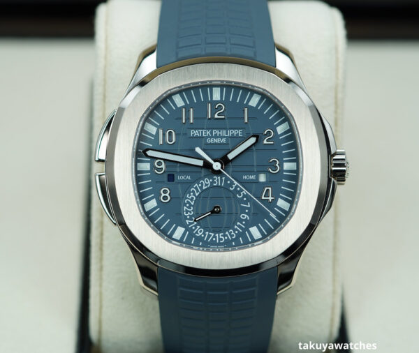 BRAND NEW Patek PHILIPPE 5164G AQUANAUT TRAVEL TIME 18K WHITE GOLD BLUE DIAL 2024 FULL SET