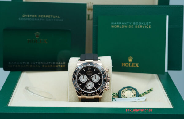 BRAND NEW Rolex 126515LN DAYTONA RG OYSTERFLEX BLACK AND SUNDUST DIAL 2024 FULL SET - Image 2