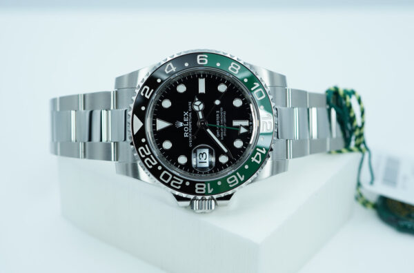 BRAND NEW Rolex 126720VTNR GMT MASTER 2 LEFTY SPRITE GREEN BLACK BEZEL 2024 FULL SET - Image 9