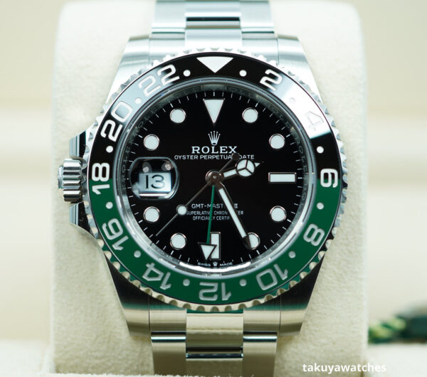 BRAND NEW Rolex 126720VTNR GMT MASTER 2 LEFTY SPRITE GREEN BLACK BEZEL 2024 FULL SET