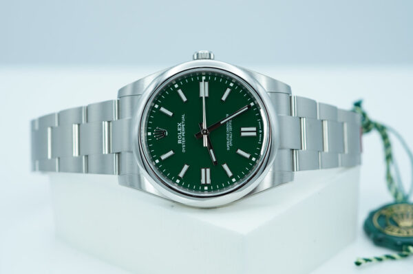 BRAND NEW Rolex 124300 OYSTER PERPETUAL 41 GREEN DIAL STICKERS COMPLETE SET - Image 10