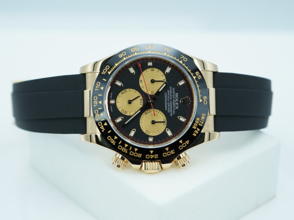 Rolex 116518LN DAYTONA YELLOW GOLD PAUL NEWMAN DIAL OYSTERFLEX 2021 FULL SET - Image 9