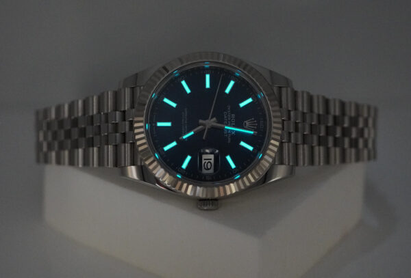Rolex 126334 DATEJUST 41 FLUTED BEZEL BLUE STICK DIAL JUBILEE WARRANTY FULL SET - Image 10