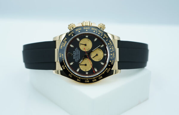 Rolex 116518LN DAYTONA YELLOW GOLD PAUL NEWMAN DIAL OYSTERFLEX 2021 FULL SET - Image 10