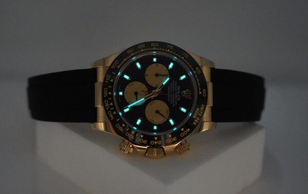 Rolex 116518LN DAYTONA YELLOW GOLD PAUL NEWMAN DIAL OYSTERFLEX 2021 FULL SET - Image 11