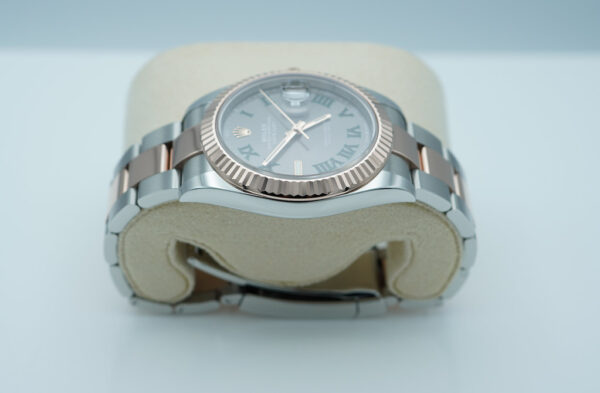 Rolex 126331 DATEJUST 41 18K ROSE GOLD STEEL WIMBLEDON DIAL 2024 FULL SET - Image 4