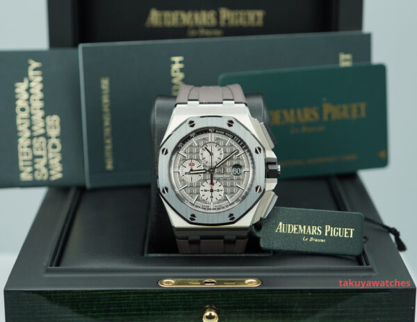 Audemars PIGUET ROYAL OAK OFFSHORE 26400IO TITANIUM CERAMIC 2020 WARRANTY FULL SET - Image 2